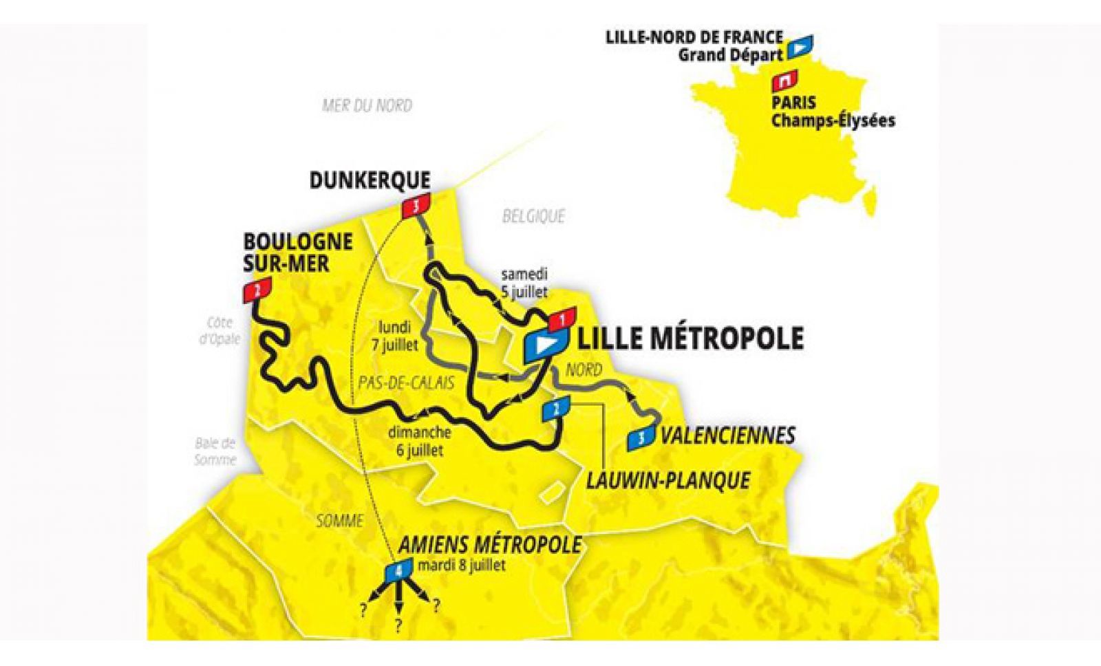 TOUR DE FRANCE 2025. IL VIA DA LILLE E POI TRE TAPPE CON TANTE INSIDIE