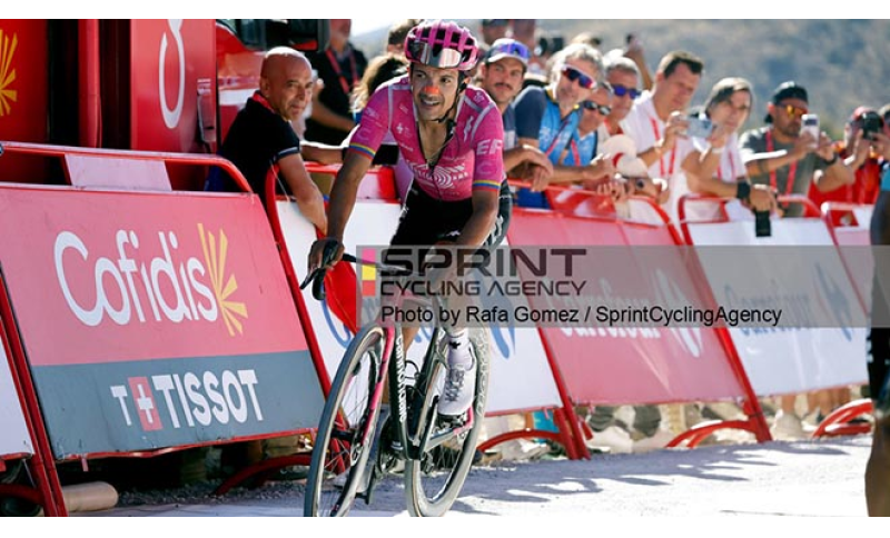 Carapaz finishes fourth at Vuelta, praises rival Carlos Rodriguez